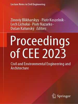 cover image of Proceedings of CEE 2023